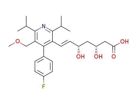 6-Heptenoic acid,7-[4-(4-fluorophenyl)-5-(methoxymethyl)-2,6-bis(1-methylethyl)-3-pyridinyl]-3,5-dihydroxy-,(3R,5S,6E)-
