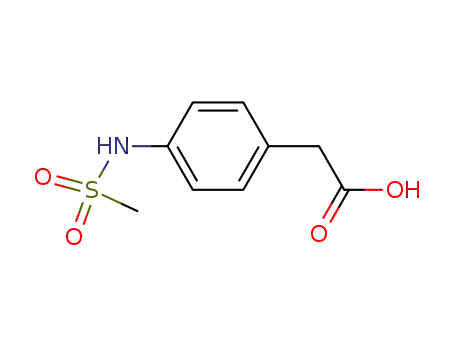 Molecular Structure of 56205-88-0 (4-(METHANESULFONYLAMINO)PHENYLACETIC ACID)
