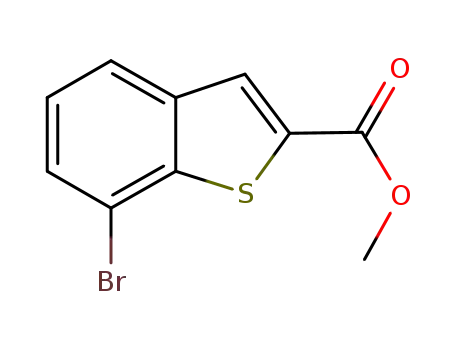 Molecular Structure of 550998-53-3 (METHYL 7-BROMO-1-BENZOTHIOPHENE-2-CARBOXYLATE)