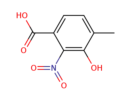 Molecular Structure of 6946-15-2 (3-HYDROXY-4-METHYL-2-NITROBENZOIC ACID)
