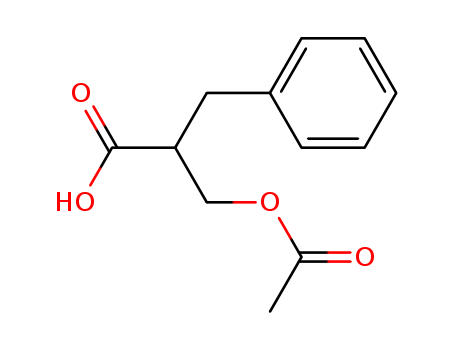Benzenepropanoic acid, -alpha--[(acetyloxy)methyl]- (9CI)