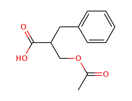 Benzenepropanoic acid, -alpha--[(acetyloxy)methyl]- (9CI)