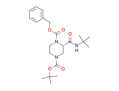 1,4-Piperazinedicarboxylic acid,
2-[[(1,1-dimethylethyl)amino]carbonyl]-, 4-(1,1-dimethylethyl)
1-(phenylmethyl) ester, (S)-