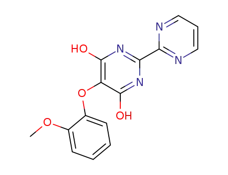 Molecular Structure of 329923-15-1 (4,6-Dihydroxy-5-(2-Methoxyphenoxy)-2-(2-Pyrimidinyl)Pyrimidine)