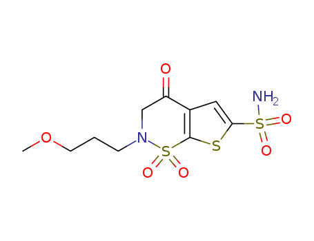 3,4-Dihydro-2-(3-methoxypropyl)-4-oxo-2H-thieno[3,2-e]-1,2-thiazine-6-sulfonamide 1,1-dioxide