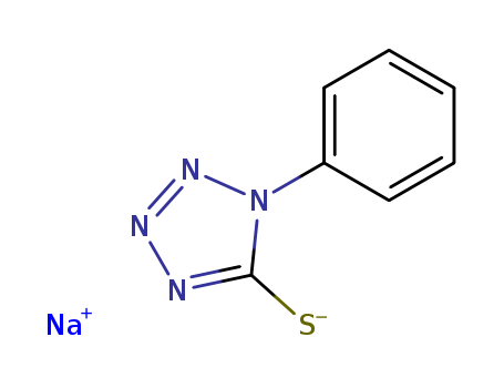 5H-Tetrazole-5-thione,1,2-dihydro-1-phenyl-, sodium salt (1:1)