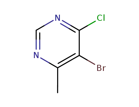 Molecular Structure of 3438-55-9 (5-BROMO-4-CHLORO-6-METHYLPYRIMIDINE)