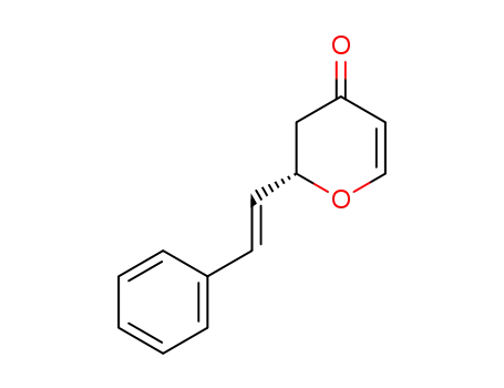 4H-Pyran-4-one, 2,3-dihydro-2-[(1E)-2-phenylethenyl]-, (2S)-
