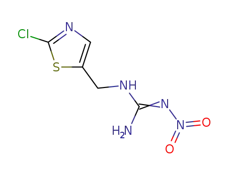 Molecular Structure of 135018-15-4 (Guanidine, N-[(2-chloro-5-thiazolyl)methyl]-N'-nitro-)