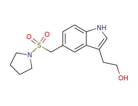 Molecular Structure of 334981-30-5 (Pyrrolidine, 1-[[[3-(2-hydroxyethyl)-1H-indol-5-yl]methyl]sulfonyl]-)