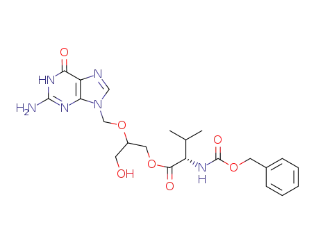 Molecular Structure of 194154-40-0 (N-[(Phenylmethoxy)carbonyl]-L-valine 2-[(2-amino-1,6-dihydro-6-oxo-9H-purin-9-yl)methoxy]-3-hydroxypropyl ester)