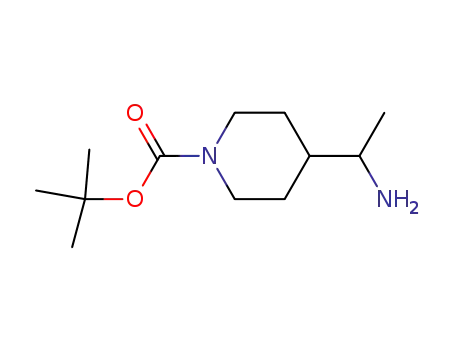 Molecular Structure of 455267-29-5 (TERT-BUTYL 4-(1-AMINOETHYL)PIPERIDINE-1-CARBOXYLATE)