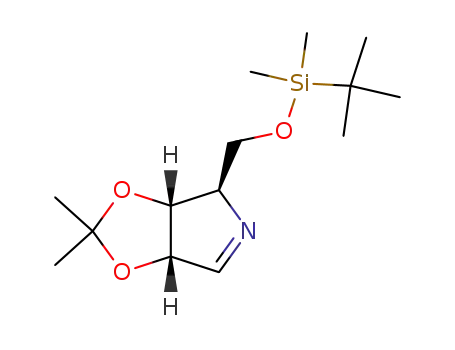 Molecular Structure of 153172-33-9 (4H-1,3-Dioxolo4,5-cpyrrole, 4-(1,1-dimethylethyl)dimethylsilyloxymethyl-3a,6a-dihydro-2,2-dimethyl-, (3aR,4R,6aS)-)