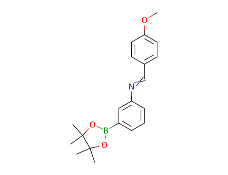 (E)-3-(4-methoxybenzylideneamino)phenylboronic acid, pinacol ester