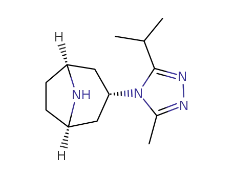 Molecular Structure of 423165-07-5 ((1R,3s,5S)-3-(3-Isopropyl-5-methyl-4H-1,2,4-triazol-4-yl)-8-azabicyclo[3.2.1]octane)
