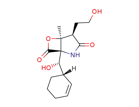 6-Oxa-2-azabicyclo[3.2.0]heptane-3,7-dione,
1-[(S)-(1S)-2-cyclohexen-1-ylhydroxymethyl]-4-(2-hydroxyethyl)-5-methyl
-, (1R,4R,5S)-
