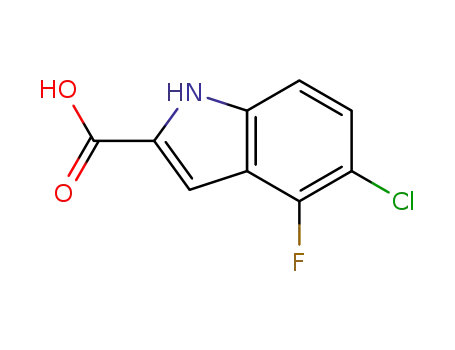 Molecular Structure of 186446-26-4 (5-CHLORO-4-FLUORO-1H-INDOLE-2-CARBOXYLIC ACID)