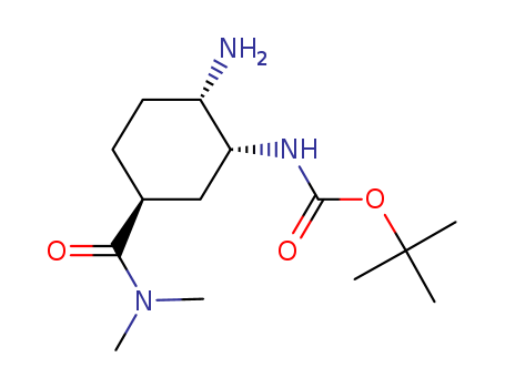 Manufacturer low price high quality CarbaMic acid, N-[(1R,2S,5S)-2-aMino-5-[(diMethylaMino)carbonyl]cyclohexyl]-, 1,1-diMethylethyl ester