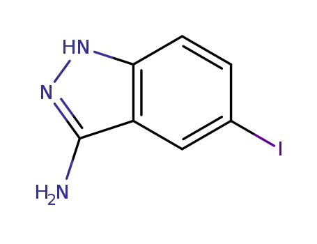 Molecular Structure of 88805-76-9 (3-AMINO-5-IODO-1H-INDAZOLE)