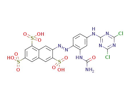 7-((2-((Aminocarbonyl)amino)-4-((4,6-dichloro-1,3,5-triazin-2-yl)amino)phenyl)azo)naphthalene-1,3,6-trisulphonic acid
