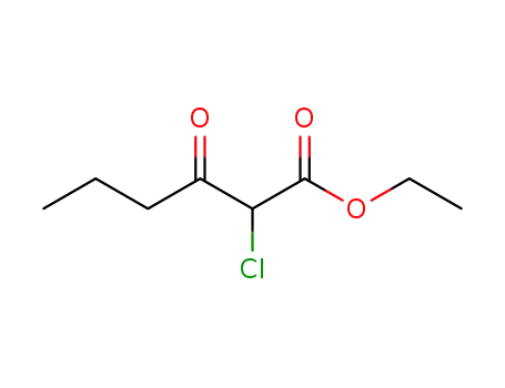 Molecular Structure of 67271-32-3 (Hexanoic acid, 2-chloro-3-oxo-, ethyl ester)