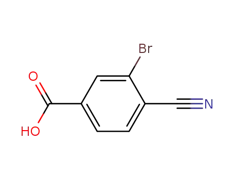 Molecular Structure of 58123-69-6 (3-BROMO-4-CYANOBENZOIC ACID)