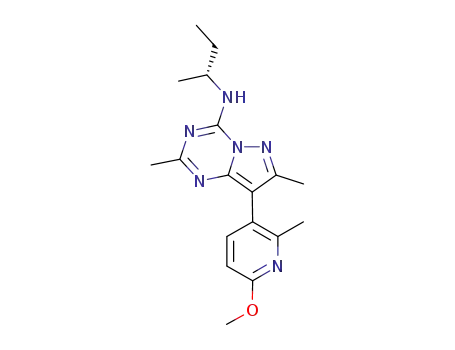 N-[(2R)-butan-2-yl]-8-(6-methoxy-2-methylpyridin-3-yl)-2,7-dimethylpyrazolo[1,5-a][1,3,5]triazin-4-amine