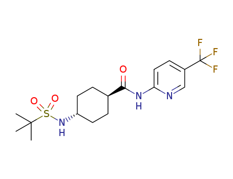 rel-(1r,4r)-4-((1,1-Dimethylethyl)sulfonamido)-N-(5-(trifluoromethyl)pyridin-2-yl)cyclohexane-1-carboxamide