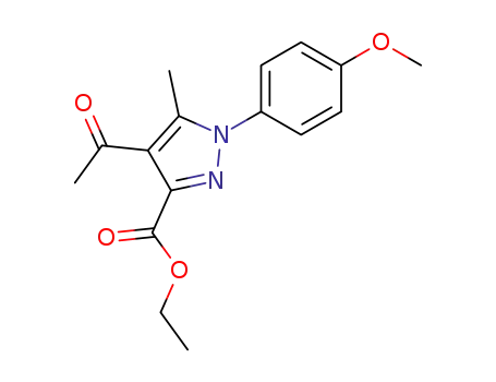1H-Pyrazole-3-carboxylic acid, 4-acetyl-1-(4-methoxyphenyl)-5-methyl-,
ethyl ester