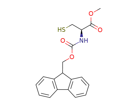 Molecular Structure of 233266-69-8 (L-Cysteine, N-[(9H-fluoren-9-ylmethoxy)carbonyl]-, methyl ester)