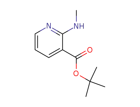Molecular Structure of 338990-70-8 (3-Pyridinecarboxylicacid,2-(methylamino)-,1,1-dimethylethylester(9CI))