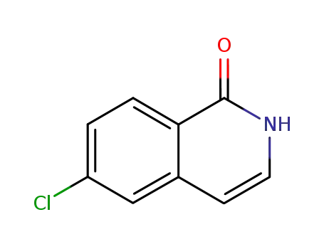 Molecular Structure of 131002-09-0 (6-Chloroisoquinolin-1(2H)-one)