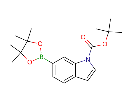 Molecular Structure of 777061-38-8 (tert-butyl 6-(4,4,5,5-tetramethyl-1,3,2-dioxaborolan-2-yl)-1H-indole-1-carboxylate)