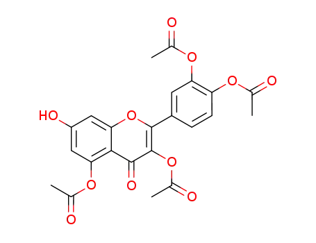 Molecular Structure of 143631-95-2 (4H-1-Benzopyran-4-one,
3,5-bis(acetyloxy)-2-[3,4-bis(acetyloxy)phenyl]-7-hydroxy-)