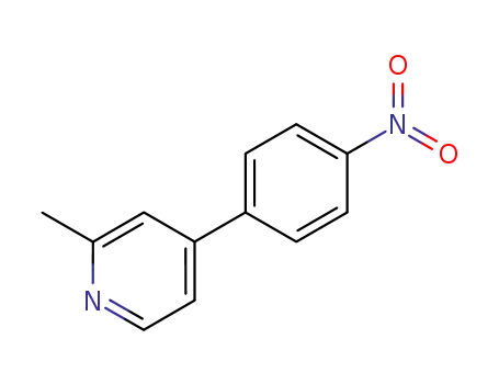 Molecular Structure of 55218-69-4 (Pyridine, 2-methyl-4-(4-nitrophenyl)-)