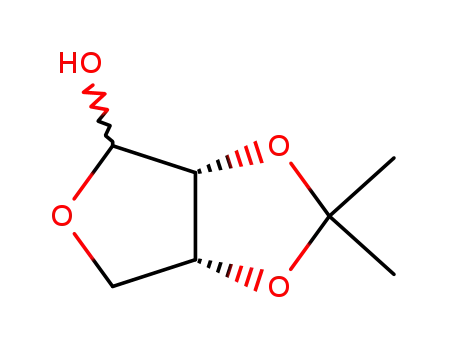 Molecular Structure of 189996-60-9 (Furo[3,4-d]-1,3-dioxol-4-ol, tetrahydro-2,2-dimethyl-, (3aR,6aR)-)
