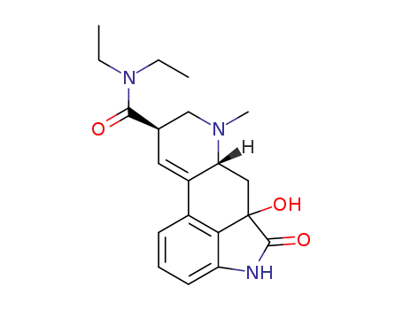 Molecular Structure of 111295-09-1 (2-Oxo-3-hydroxy-LSD (2-Oxo-3-hydroxy-lysergic acid diethylamide))