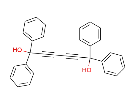 Molecular Structure of 20583-04-4 (1,3-Butadiyne-1,4-diylbis(diphenylmethanol))