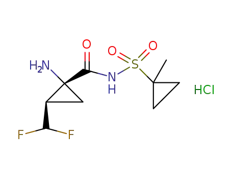 (1R,2R)-1-Amino-2-(difluoromethyl)-N-[(1-methylcyclopropyl)sulfonyl]cyclopropanecarboxamide hydrochloride (1:1)