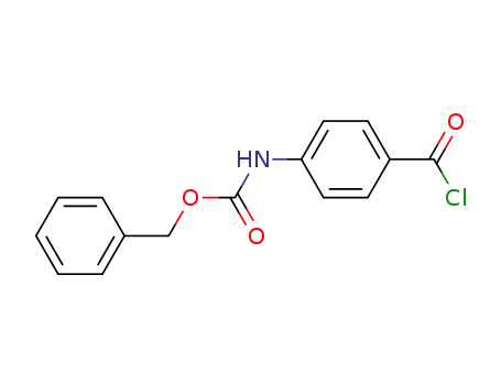 Molecular Structure of 37653-67-1 (Carbamic acid, [4-(chlorocarbonyl)phenyl]-, phenylmethyl ester)