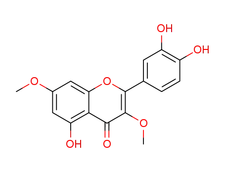 Molecular Structure of 2068-02-2 (2-(3,4-dihydroxyphenyl)-5-hydroxy-3,7-dimethoxy-4-benzopyrone)