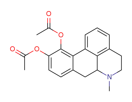 Molecular Structure of 6191-56-6 (5,6,6a,7-Tetrahydro-6-methyl-4H-dibenzo[de,g]quinoline-10,11-diol diacetate)