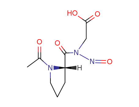 Molecular Structure of 94740-40-6 (N-(N-acetylprolyl)-N-nitrosoglycine)