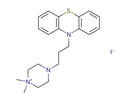 Molecular Structure of 90331-28-5 (1,1-dimethyl-4-[3-(10H-phenothiazin-10-yl)propyl]piperazin-1-ium)