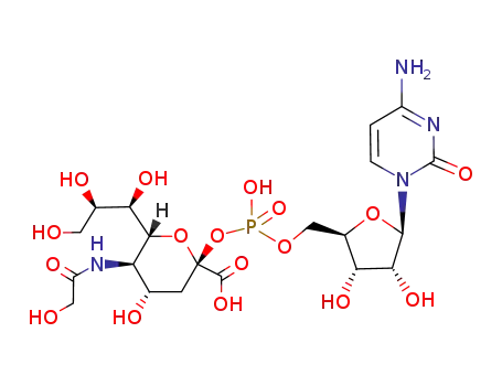 Molecular Structure of 98300-80-2 (cytidine monophosphate-N-glycoloylneuraminic acid)