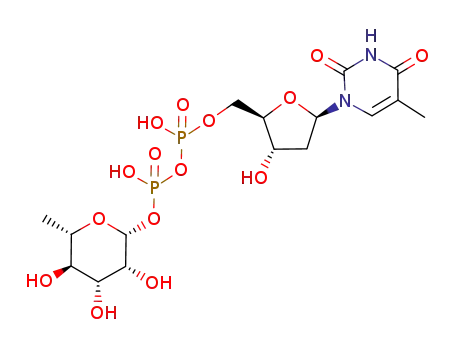 [hydroxy-[[(2R,3S,5R)-3-hydroxy-5-(5-methyl-2,4-dioxopyrimidin-1-yl)oxolan-2-yl]methoxy]phosphoryl] [(3R,4R,5R,6S)-3,4,5-trihydroxy-6-methyloxan-2-yl] hydrogen phosphate
