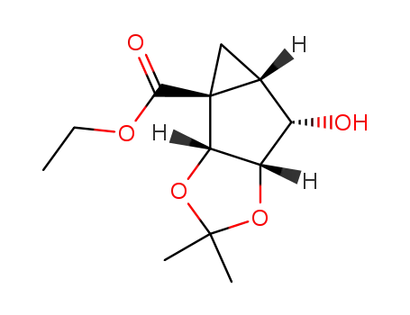 Cyclopropa[3,4]cyclopenta[1,2-d]-1,3-dioxole-3b(3aH)-carboxylicacid,tetrahydro-5-hydroxy-2,2-dimethyl-,ethylester,(3aR,3bS,4aS,5S,5aS)-