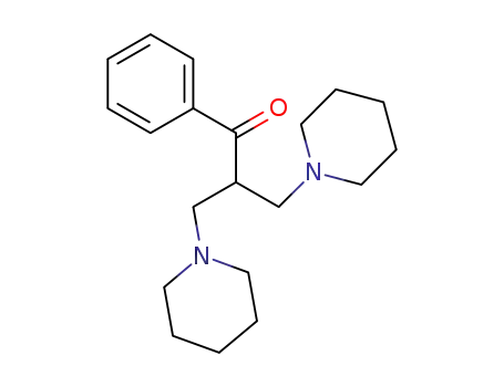 Molecular Structure of 90548-89-3 (1-Propanone, 1-phenyl-3-(1-piperidinyl)-2-(1-piperidinylmethyl)-)