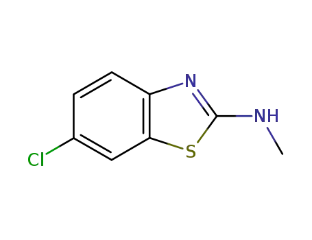 Molecular Structure of 34551-19-4 ((6-CHLORO-BENZOTHIAZOL-2-YL)-METHYL-AMINE)