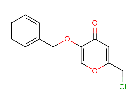 Molecular Structure of 89539-54-8 (5-benzyloxy-2-(chloroMethyl)-4H-pyran-4-one)